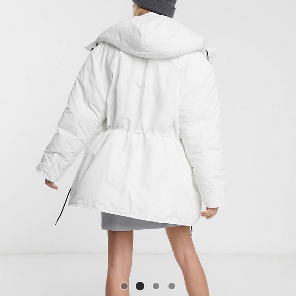 Weekday Zimbra Padded Jacket in White - ASOS - Picture 4 of 7